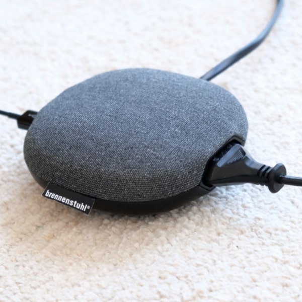 Design Steckdosenleisten USB Ladestation mit Textiloberfl&auml;che