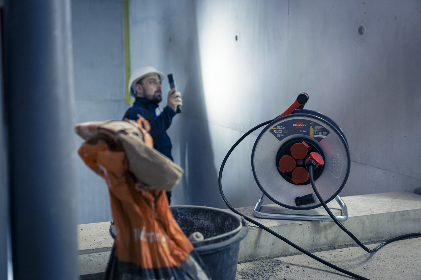 Geïsoleerde staalkabelhaspel voor de bouwplaats