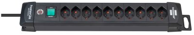 Premium-Line Steckdosenleiste 10-fach schwarz 3m H05VV-F 3G1,5 *CH*
