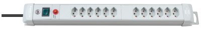 Premium-Line Steckdosenleiste 12-fach lichtgrau 3m H05VV-F 3G1,5 *CH*