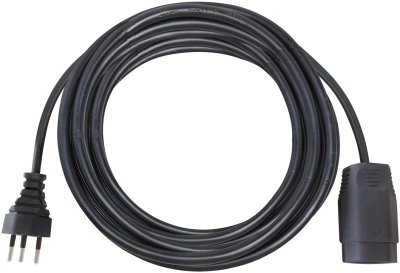 Kunststoff Verlängerungskabel, T12 Stecker, T13 Kupplung, Kabel 25m H05VV-F 3G1,5 schwarz *CH*