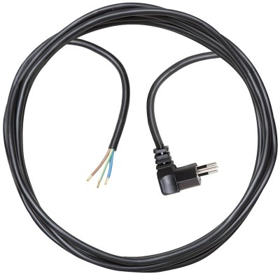 Anschlusskabel 3-polig mit Winkelstecker 3m schwarz H05VV-F 3G1,0 *CH*