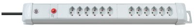 Premium-Line Steckdosenleiste 12-fach lichtgrau 3m H05VV-F 3G1,5 *CH*