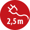 Super-Solid 13.500A &Uuml;berspannungsschutz-Steckdosenleiste 5-fach silber 2,5m H05VV-F 3G1,5 *CH*