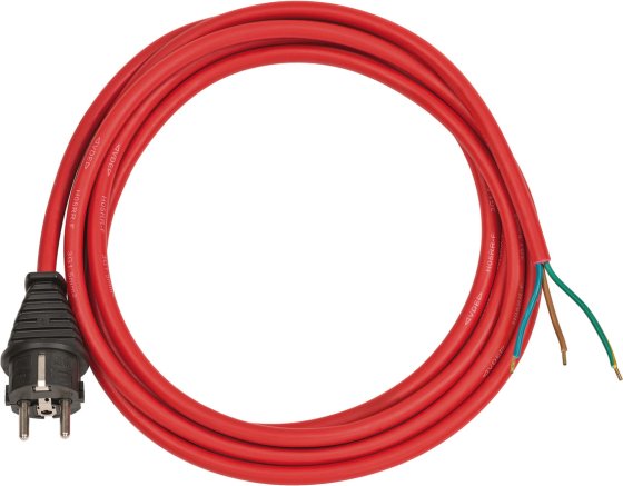 Anschlusskabel IP44 3m rot H05RR-F 3G1,5 - Produktbild