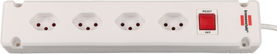 Bremounta Steckdosenleiste 4-fach weiss 3m H05VV-F, 3G1,0&nbsp;mit Schalter *CH* - Produktbild