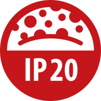 Protected against contact and foreign bodies