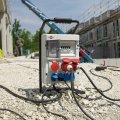 Stromverteiler BSV 4/32 FI+LS, 1x CEE 400/32A, 2x CEE 400V/16A, 4x Steckdosen T25 (IP55) *CH* - Anwendungsbild