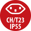 Wandstromverteiler 32A, 1x CEE 400V/32A, 1x CEE 400V/16A, 2x Typ T23 (IP55), 2x Typ T25 (IP55) *CH*