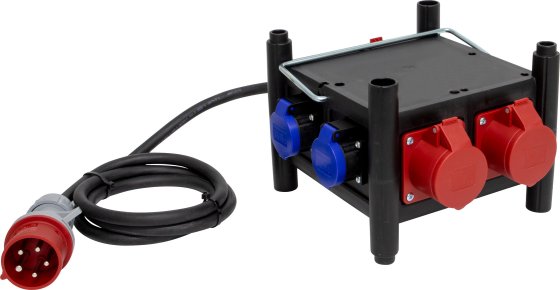 Kompakter Stromverteiler BSV 3/16 IP44, 3x CEE 5p 400V/16A, 2x Typ T23 (IP55), 2x Typ T25 (IP55) *CH* - Produktbild