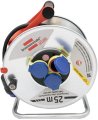 Kabeltrommel Garant SK f&uuml;r Ausseneinsatz, CH Stecksystem IP55, 3x T23 Steckdosen, T23 Stecker, Kabel 25m RN07-F 3G2,5, schwarz - Produktansicht