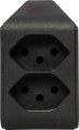 cleverLINE Abzweigstecker 2-fach schwarz, drehbar bis 300° mit Aufhänger *CH* - Produktansicht