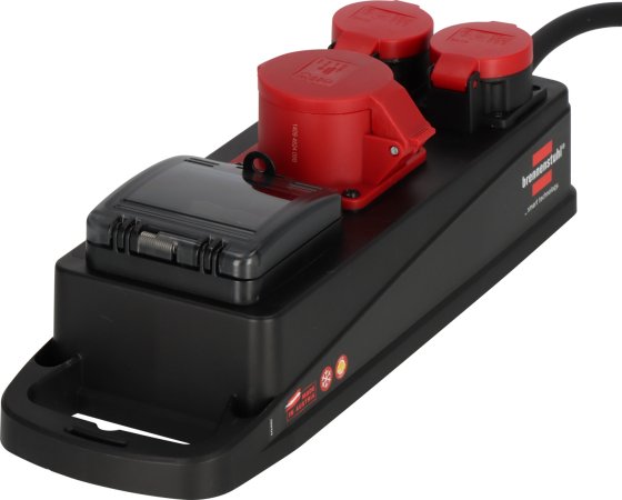 CEE/5 Adapter BSV P LS 400V/32A auf 400V/16A, 1x CEE 16A + 2x T25, CEE 32A Stecker, 1m H07RN-F 5G2,5 schwarz *CH* - Produktansicht