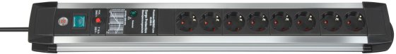 Premium-Protect-Line 60.000A &Uuml;berspannungsschutz-Steckdosenleiste 8-fach 3m H05VV-F 3G1,5 - Produktbild