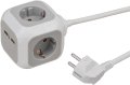 ALEA-Power USB-Charger Steckdosenwürfel 4-fach, 1,4m H05VV-F 3G1,5 - Produktbild