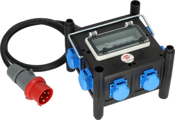 Kompakter Gummi-Stromverteiler BSV 3 FI/16-7 IP44&nbsp;2m H07RN-F5G2.5 - Produktbild