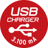 Premium-Protect-Line 60.000A Überspannungsschutz-Steckdosenleiste mit USB-Ladefunktion 6-fach 3m H05VV-F 3G1,5
