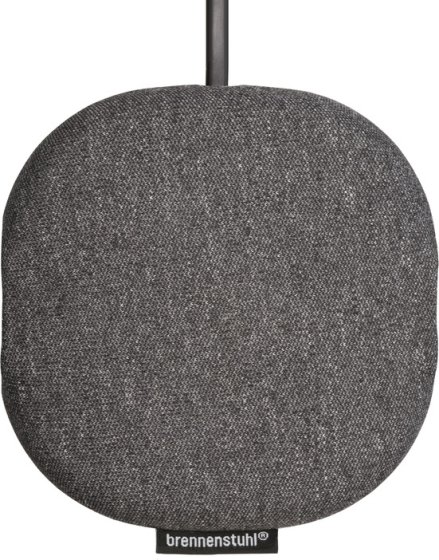 brennenstuhl&reg;estilo&nbsp;Ladestation mit Textiloberfl&auml;che 1xEurosteckdose und 2xUSB-Charger schwarz/anthrazit - Produktansicht