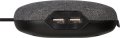 brennenstuhl&reg;estilo&nbsp;Ladestation mit Textiloberfl&auml;che 1xEurosteckdose und 2xUSB-Charger schwarz/anthrazit - Produktansicht