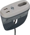 brennenstuhl&reg;estilo Sofa-Steckdose mit Ladefunktion 1xEuro-Steckdose und 2xUSB-Charger anthrazit/grau - Produktbild