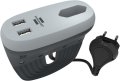 brennenstuhl&reg;estilo Sofa-Steckdose mit Ladefunktion 1xEuro-Steckdose und 2xUSB-Charger anthrazit/grau - Produktansicht
