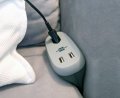 brennenstuhl&reg;estilo Sofa-Steckdose mit Ladefunktion 1xEuro-Steckdose und 2xUSB-Charger anthrazit/grau - Anwendungsbild