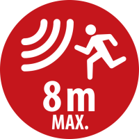 Bereik van de bewegingsmelder