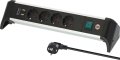 Alu-Office-Line Steckdosenleiste mit USB-Ladefunktion 4-fach 1,8m H05VV-F 3G1,5 - Produktbild