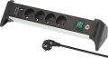 Alu-Office-Line Steckdosenleiste mit USB Power Delivery USB-Ladefunktion 4-fach 1,8m H05VV-F 3G1,5 - Produktbild