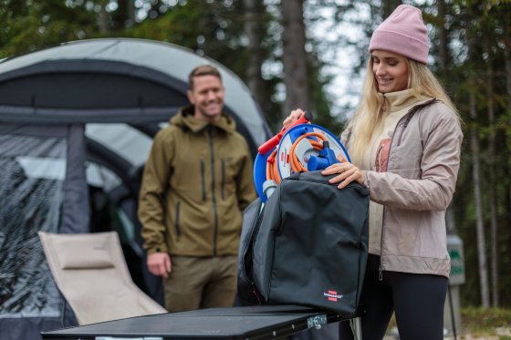 Transport- und Aufbewahrungstasche für Kabeltrommeln - Anwendungsbild