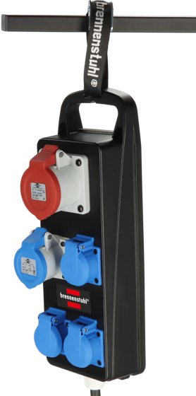 Portabler Stromverteiler BSV P 3x 230V/16A Steckdosen, 1x CEE 230V/16A, 1x CEE 400V/16A, 2m H07RN-F5G2.5 - Anwendungsbild