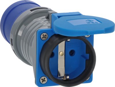 CEE-Adapter 230V/16A IP44 auf Schutzkontakt 
