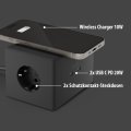 hugo! ONE Steckdosenwürfel mit USB C 20W PD deep black - Anwendungsbild