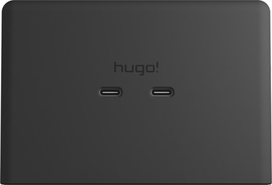 hugo! ONE Steckdosenwürfel mit USB C 20W PD deep black - Produktansicht