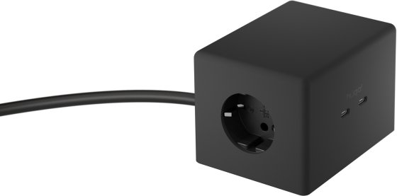 hugo! ONE Steckdosenwürfel mit USB C 20W PD deep black - Produktansicht