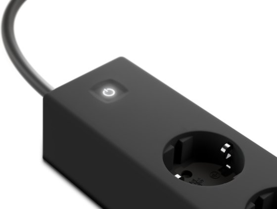 hugo! SOCKET Steckdosenleiste 4-fach, USB C 20W PD, deep black - Produktansicht