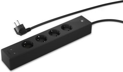 hugo! SOCKET Steckdosenleiste 4-fach, USB C 20W PD, deep black