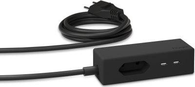 hugo! TRAVEL Steckdosenleiste mit USB C 20W PD und Euro Steckdose, deep black