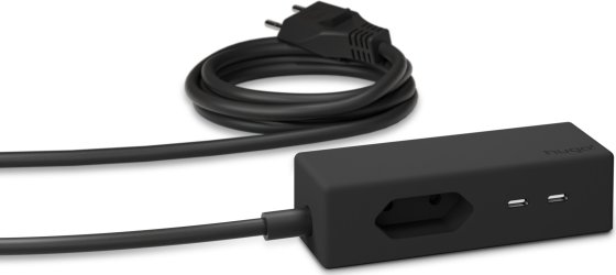hugo! TRAVEL Steckdosenleiste mit USB C 20W PD und Euro Steckdose, deep black - Produktbild
