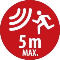 Bereik van de bewegingsdetector