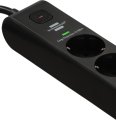 &Uuml;berspannungsschutz-Steckdosenleiste 6-fach 13.500 A mit 1x USB C PD 20W, 1x USB A 20W, 2m H05VV-F 3G1,5 schwarz - Produktansicht