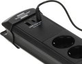 Premium-Line Steckdosenleiste 4-fach mit 2x USB C PD 65W und USB A 18W, schwarz 3m H05VV-F3G1.5 - Produktansicht