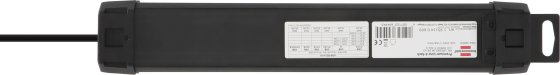 Premium-Line Steckdosenleiste 4-fach mit 2x USB C PD 65W und USB A 18W, schwarz 3m H05VV-F3G1.5 - Produktansicht