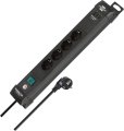 Premium-Line Steckdosenleiste 4-fach mit 2x USB C PD 65W und USB A 18W, schwarz 3m H05VV-F3G1.5 - Produktbild