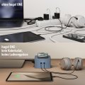 hugo! ONE Steckdosenwürfel mit USB C 20W PD ice blue - Anwendungsbild