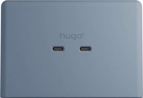 hugo! ONE Steckdosenwürfel mit USB C 20W PD ice blue - Produktansicht