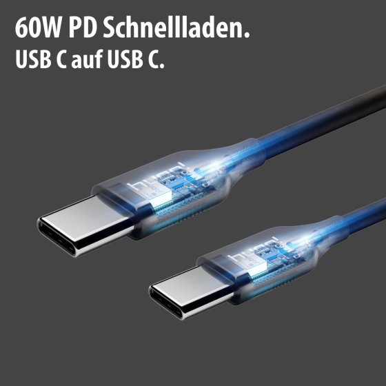 hugo! CABLE Ladekabel USB C 60W 1m deep black - Anwendungsbild