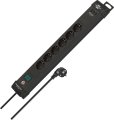 Premium-Line Steckdosenleiste 6-fach mit 2x USB C PD 65W und USB A 18W, schwarz 3m H05VV-F3G1.5 - Produktbild