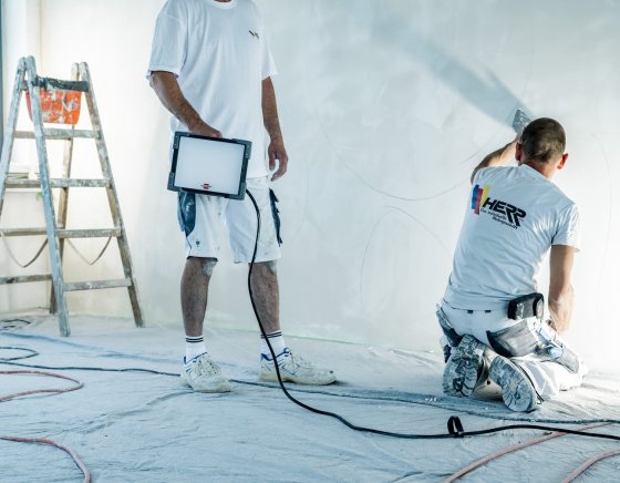 Professional LED Baustrahler D 5050 MRA, IP54, 6700lm, Ra 97, 5m H07RN-F 3G1,5 - Anwendungsbild