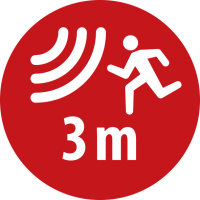 Bereik van de bewegingsdetector